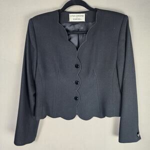 Lynn Greene for Richard Neal Black Light Jacket Size 8 Buttons